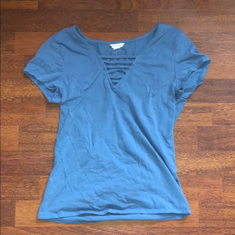 Aeropostale Blue V-Neck Shirt